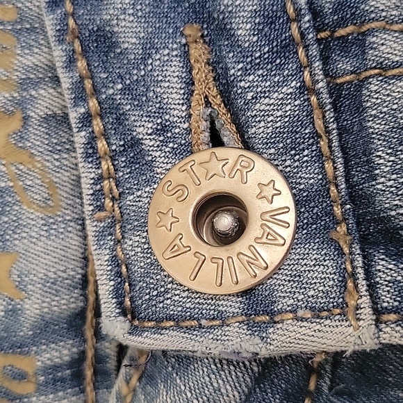 VINTAGE Y2K Vanilla Star lowrise flare jeans with applique flowers - Picture 6 of 8